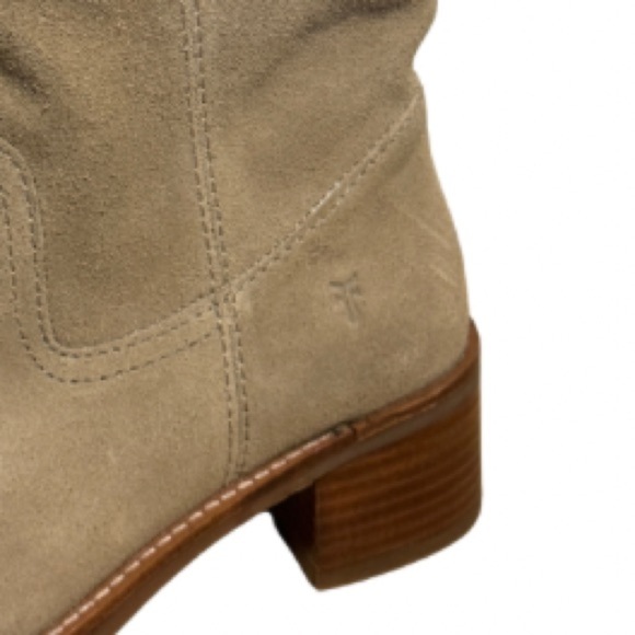 Frye Women's Taupe Suede Heeled Boots NWOT - Picture 9 of 9